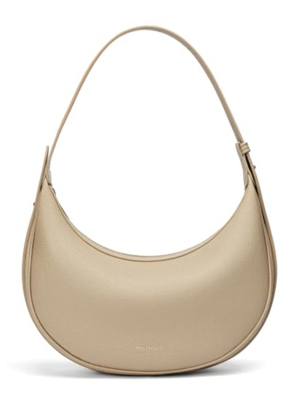 Vegan Leather Crescent Shoulder Bag Crossbody Adjustable Strap Hobo Purse